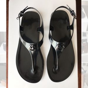 Michael Kors - Black Flat Sandals w/ heel strap
